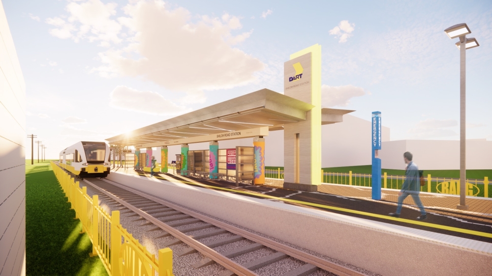 The Shiloh Road Station is the furthest east station in the Silver Line Corridor. (Courtesy DART)