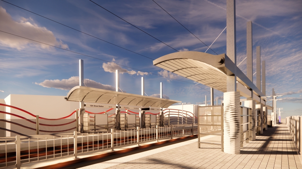The inspiration for the 12 Street Station is the movement of air and the future, according to DART. (Courtesy DART)