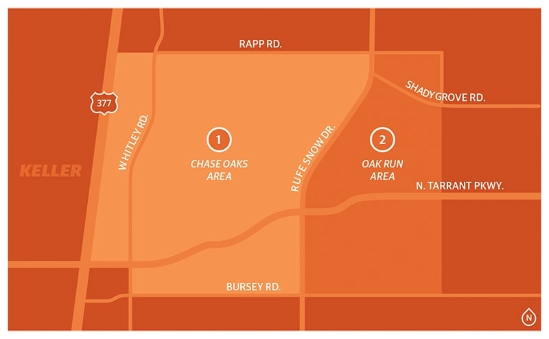 Sidewalk repairs are coming for the Chase Oaks area and the Oak Run area. (Community Impact Newspaper staff)
